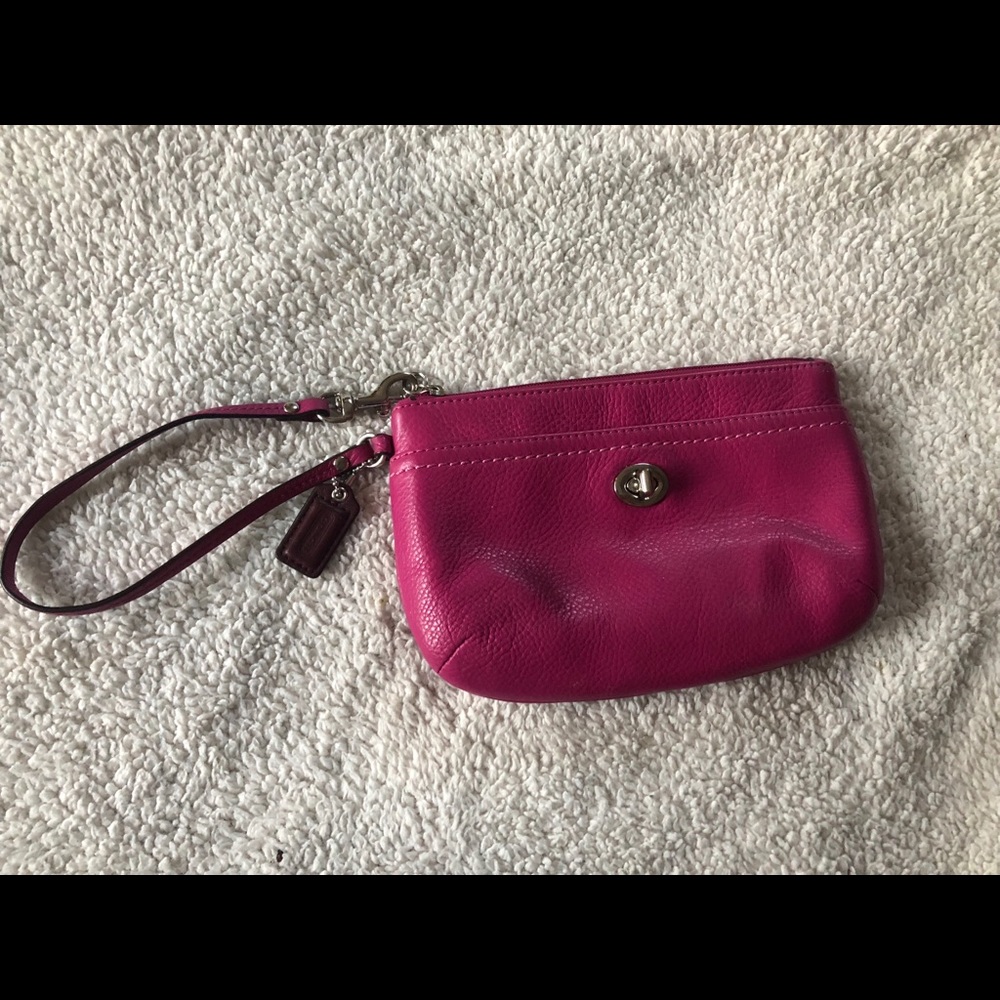 Pink Coach Wristlet